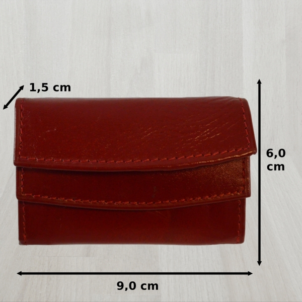 Hübsche Elegante Kleine Mini Börse Damen Kinder Geldbeutel Echt Leder Rot
